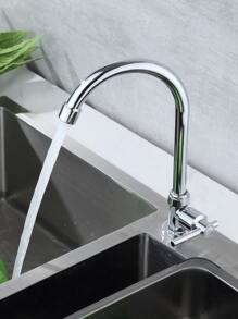 1入不銹鋼雙用熱冷水龍頭,可旋轉式喉管,適用於廚房水槽 - 銀色 - 查看 2