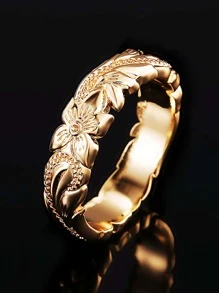 1 PC Elegant Flower Ring For Women For Valentine's Day Gift Wedding Engagement Anniversary Party Band Jewelry Valentines,Mom,Mother,Mother's Day,Gift