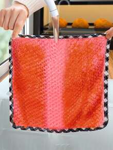 10入組加厚珊瑚絨擦拭布,超級吸水柔軟,適用於廚房 - 紅色 - 查看 2