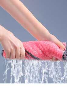 10入組加厚珊瑚絨擦拭布,超級吸水柔軟,適用於廚房 - 紅色 - 查看 3