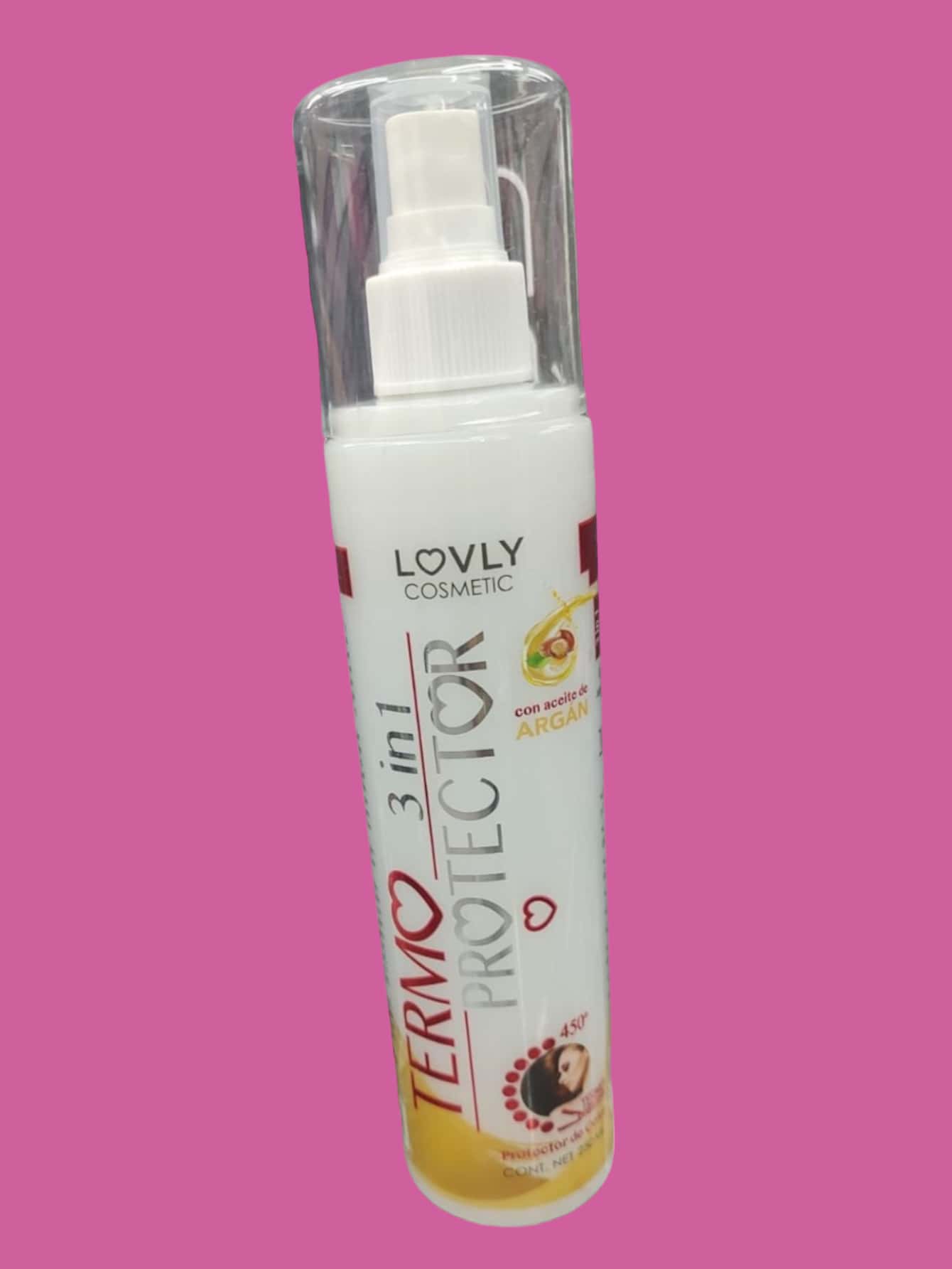 Termo Protector 3 En 1 Lovly Con Aceite De Argan. - transparente - Ver 1