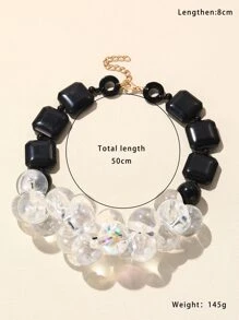 1入組時尚復古可愛串珠項鏈適合女士