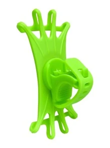 1pc Multicolor Silicone Bicycle Phone Mount - Green - View 1