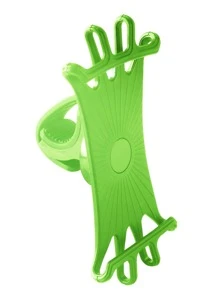 1pc Multicolor Silicone Bicycle Phone Mount - Green - View 2