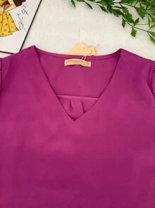 Women Tops - 中紫紅色 - 查看 3