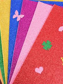 10pcs Random Glitter Origami Paper - Multicolor - View 1