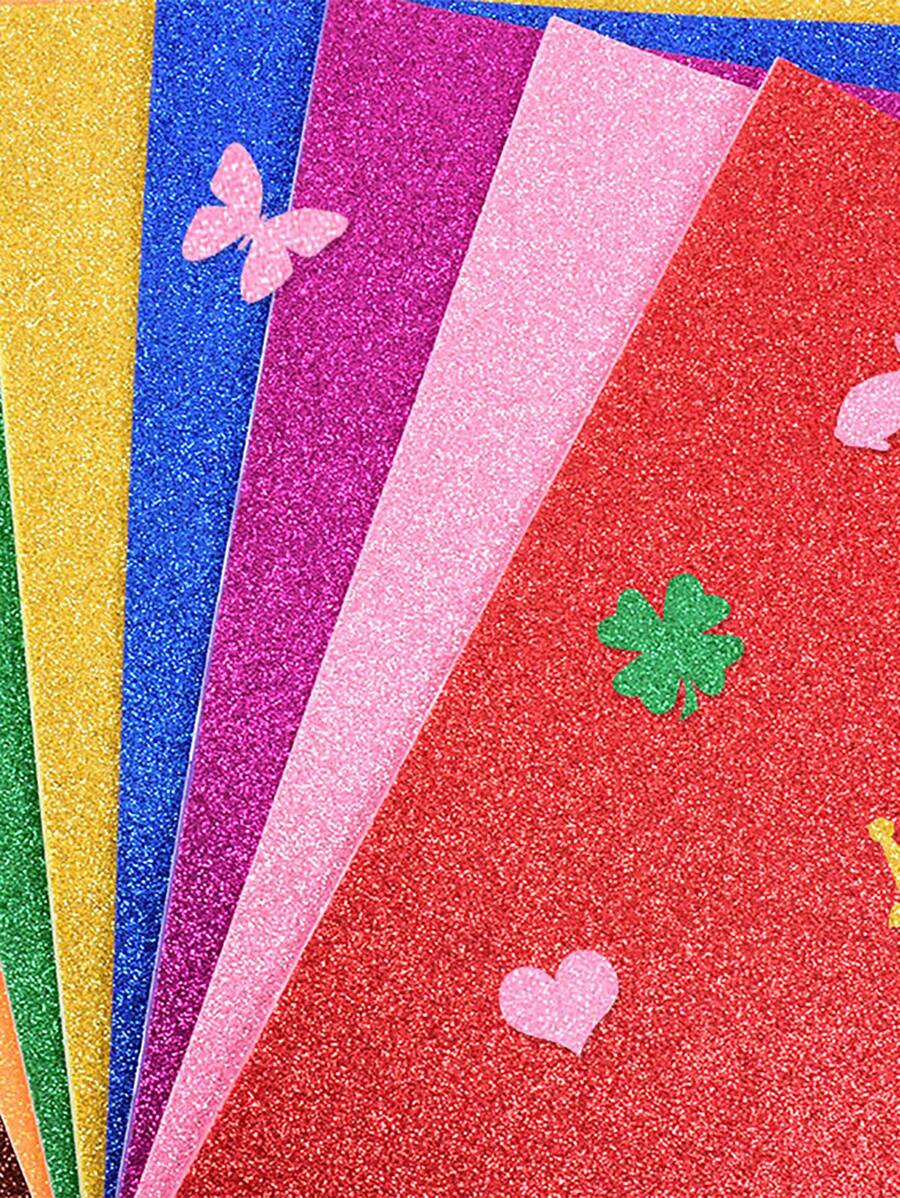 10pcs Random Glitter Origami Paper - Multicolor - View 1