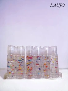 6 piezas Gloss brillo de labios transparente con perlas encapsuladas - transparente - Ver 2