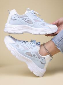 Chaussures De Sport Automne Et Hiver Multicolore Décontracté Avec Maille Respirante surface Pour Femme Course