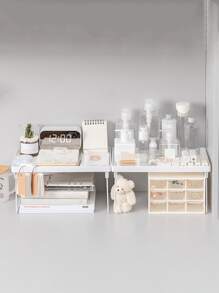 便攜可折疊桌面儲物架 - 白色 - 查看 4