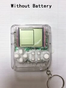 便攜小型復古手機遊戲機鑰匙扣,多款經典遊戲電池迷你積木電子遊戲機方塊遊戲機鑰匙扣-不配備電池,需要自行配備禮物禮品裝飾配件 - 白色 - 查看 3