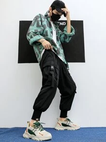 Giày thể thao buộc dây phía trước Colorblock cho nam, Giày thể thao chunky ngoài trời thể thao - trắng - Xem 8