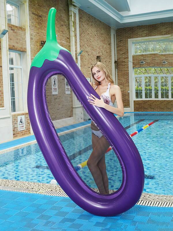 1pc Eggplantshaped Inflatable Float For Pool, Beach, And Water Activities SHEIN USA