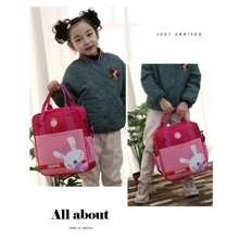 YUQING.FC. Mochila Escolar Bolso Bandoleras Multifuncional Para Ninos - Rosa Roja - Ver 3
