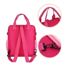YUQING.FC. Mochila Escolar Bolso Bandoleras Multifuncional Para Ninos - Rosa Roja - Ver 6