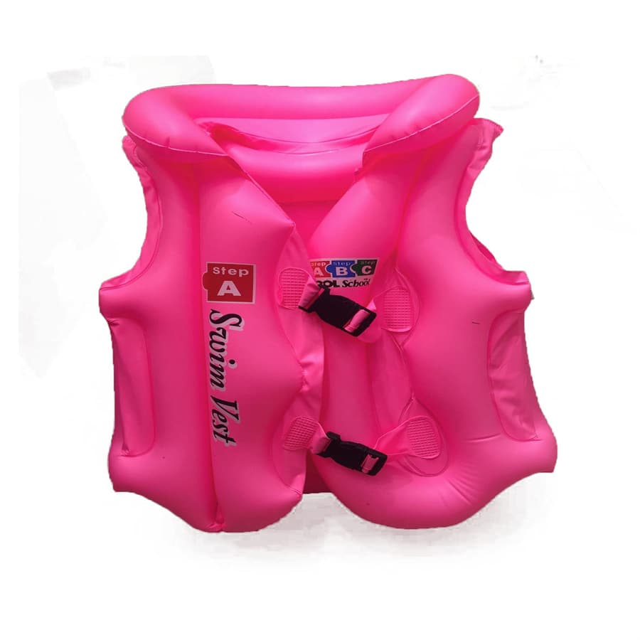 1pc Swimming Life Jacket Buoyancy Vest Inflatable Waistcoat Swimwear Pool Float, Beach Essentials, Beach Accessories