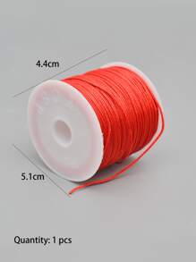 1 Dây Đính Cườm Màu Đỏ Không Co Giãn, Dây Chuỗi Sợi Thủ Công Đầy Màu Sắc Dùng Để Làm Đồ Trang Sức Vòng Tay Vòng Cổ DIY Craft Chuỗi Hạt Chuỗi Hạt Thủ Công - Đỏ - Xem 2
