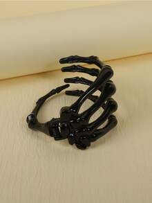 1pc Decorative Skeleton Hand Bangle Bracelet For Daily Wear Jewelry - Black - View 5