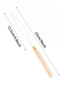 2pcs Hair Extensions Loop Needle With Hook Tool Kit - Multicolor - View 4