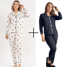 Women Pajama Sets - 香檳色 - 查看 2