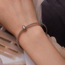 WOSTU 1pc Real 925 Sterling Silver Star Round Regulaing Button Beads Fit Original Charms Bracelet DIY Necklace S925 Fine Jewelry Making - Silver - View 3