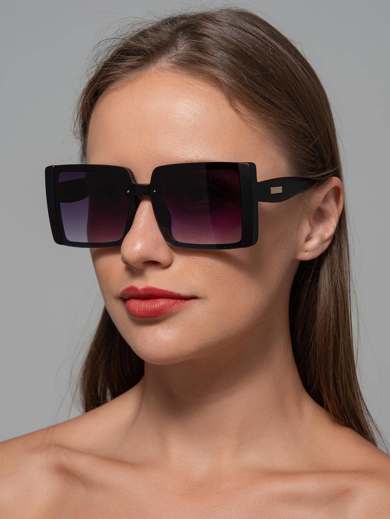 1pc Ladies' Fashionable Eyeglasses - Black - View 1