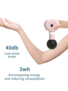 peipo 1 pieza Masaje rosado en forma de corazón mini pistola - Rosa - Ver 3