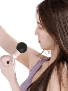 peipo 1 pieza Masaje rosado en forma de corazón mini pistola - Rosa - Ver 2