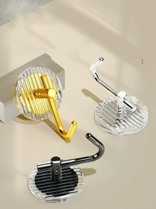 1pc Acrylic Sticky Hook For Bathroom Towel Or Clothes Hanger - Black - View 4