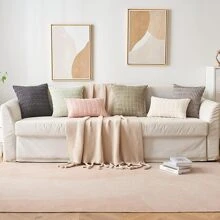 1pc Simple Style Corduroy Pillow Case - Apricot - View 3
