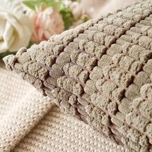 1pc Simple Style Corduroy Pillow Case - Apricot - View 5