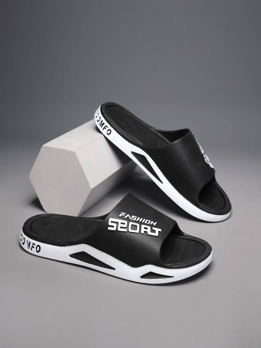 男士室內拖鞋 - 黑色 - 查看 1