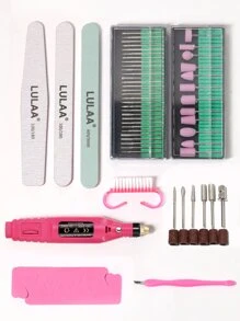 15入組美甲鑽頭拋光頭和指甲銼和電動指甲鑽套裝 - 彩色 - 查看 2