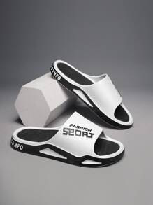 Men's Outdoor Slide Sandals For Summer, Anti-Slip Indoor/Outdoor Comfort Slippers, Suitable For Walking, Beach - White - View 5