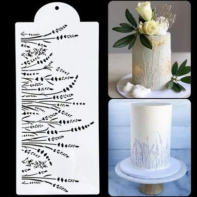 1pc Pet Wheat Field & Lavender Style Cake Decorating Nozzle