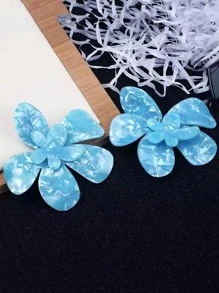 1pair Minimalist Fashionable Women's Personalized Statement Flower Shaped Pendant Earrings