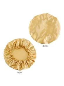 1入組透氣緞面頭髮保護帽子金色 - 金色 - 查看 2