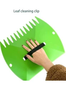 家居和生活的室外花園,園藝工具1入組室外花園塑料落葉耙,園藝和草坪用落葉收集器,綠色塑料園藝工具掉落葉子夾裝置,收集落葉和掃拭清潔,收集落葉工具 - 綠色 - 查看 5