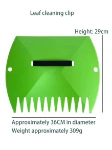 家居和生活的室外花園,園藝工具1入組室外花園塑料落葉耙,園藝和草坪用落葉收集器,綠色塑料園藝工具掉落葉子夾裝置,收集落葉和掃拭清潔,收集落葉工具 - 綠色 - 查看 3