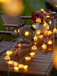 戶外帳篷燈籠細繩,LED防水野營,帶氛圍顏色,雲朵,和星空裝飾用品