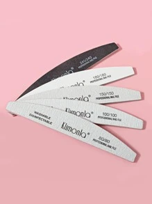 klimonla 10件套专业美甲打磨锉刀套装，半月形混合砂纸指甲锉，双面抛光，不掉砂，美甲用品，美甲工具，美甲艺术工具，返校季，美甲，美甲工具（适用于假指甲）