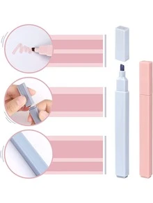6pcs Dual Head Highlighters For Students, Morandi Color Light Series Marker Pens With Soft Tips For Emphasizing - Multicolor - View 4