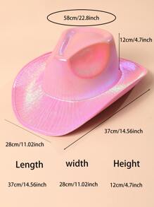 Sombrero cowboy holográfico - Rosa - Ver 5