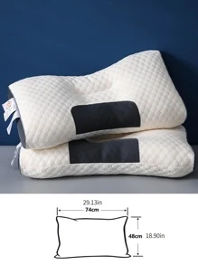 1 pieza Almohada tejido SPA de panal diseño soporte para el cuello de dormir con científico dividir ( embalar ) - Multicolor - Ver 2
