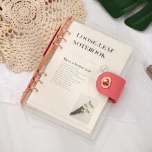 A5 Rose Gold Pink Pu Loose-leaf Binder - Rose Gold - View 1