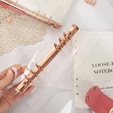 A5 Rose Gold Pink Pu Loose-leaf Binder - Rose Gold - View 2