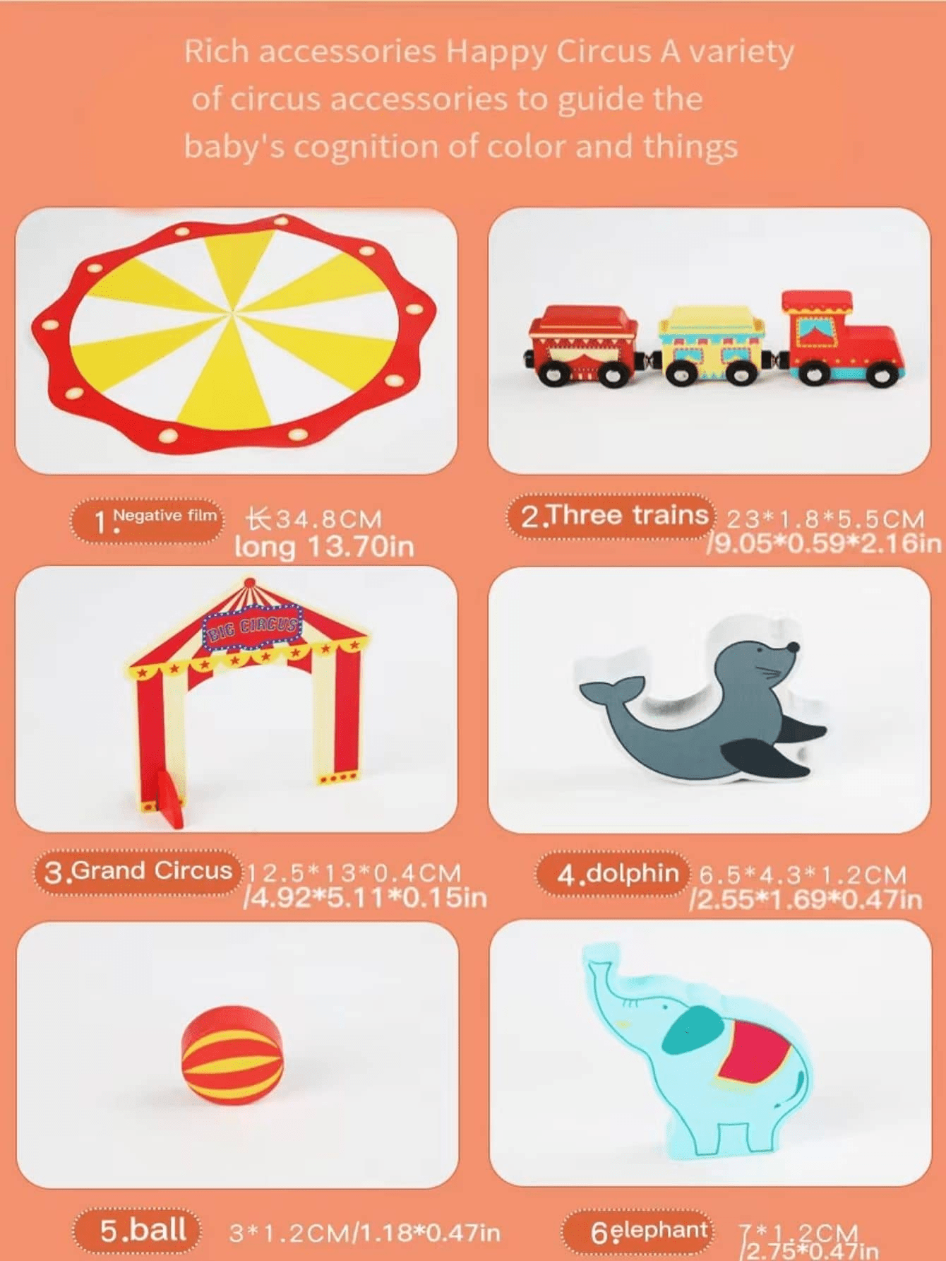 Wooden Circus Train Toy For Children | SHEIN UK