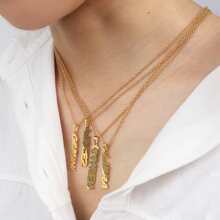 1 pieza de moda elegante de acero inoxidable colgante Bisutería 12 constelación con letra Collar para de mujeres diariamente Decoración