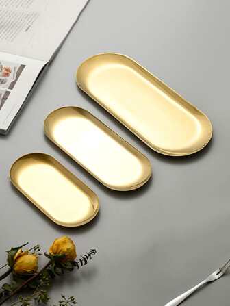 XIYIJIA 1 件矩形不锈钢酱汁盘，适用于寿司或甜点、家居、厨房、圣诞礼物