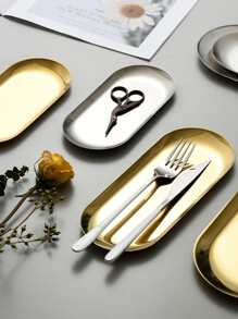 XIYIJIA 1 chiếc đĩa đựng nước sốt hình chữ nhật bằng thép không gỉ dùng cho sushi hoặc món tráng miệng, sử dụng tại nhà, nhà bếp, quà tặng Giáng sinh - Vàng - Xem 7